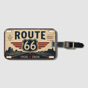 Vintage Route 66 Centennial Retro-Design Gepäckanhänger