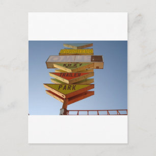 Vintage Route 66 der 50er Jahre signieren Retro Postkarte