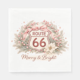Vintage Route 66 Feiertags-Party-Tischdekoration Serviette
