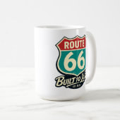 Vintage Route 66 - Gebaut um zu bleiben Kaffeetasse (VorderseiteRechts)