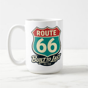 Vintage Route 66 - Gebaut um zu bleiben Kaffeetasse