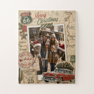 Vintage Route 66 individuelles Scrapbook-Feiertags Puzzle