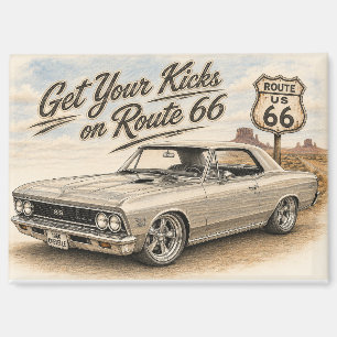 Vintage Route 66 Kühlschrankmagnet