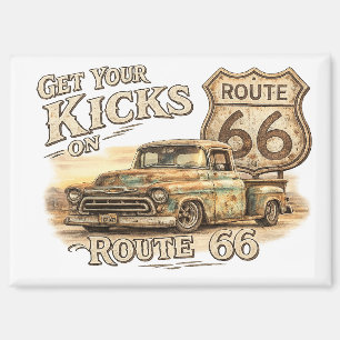 Vintage Route 66 Kühlschrankmagnet