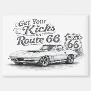 Vintage Route 66 Kühlschrankmagnet