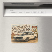 Vintage Route 66 Kühlschrankmagnet | (In Situ (Geschirrspüler))