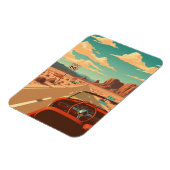 Vintage Route 66 Magnet (Linke Seite)