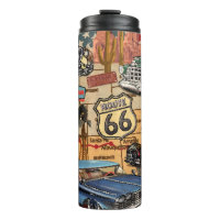 Vintage Route 66, nostalgischer Poster.