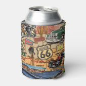 Vintage Route 66, nostalgisches Poster. Dosenkühler (Kanne Vorderseite)