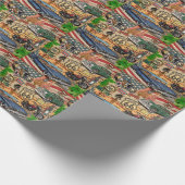 Vintage Route 66, nostalgisches Poster. Geschenkpapier (Ecke)