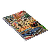Vintage Route 66, nostalgisches Poster. Notizblock (Rechte Seite)