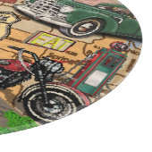 Vintage Route 66, nostalgisches Poster. Schneidebrett (Ecke)