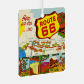 Vintage Route 66 Ornament Aus Metall (Vorderseite Rechts)