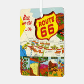 Vintage Route 66 Ornament Aus Metall (Vorderseite links)