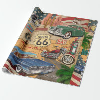 Vintage Route 66 Poster.