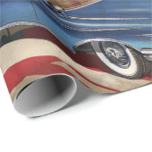 Vintage Route 66 Poster. Geschenkpapier (Rolleneckpunkt)