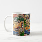 Vintage Route 66 poster. Kaffeetasse (Links)
