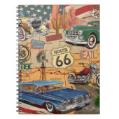 Vintage Route 66 Poster. Notizblock (Vorderseite)