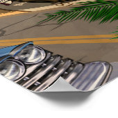 Vintage Route 66 Poster. Poster (Ecke)