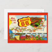 Vintage Route 66 Postkarte (Vorne/Hinten)