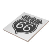 Vintage Route 66 Schild Keramikfliese (Seite)