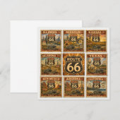 Vintage Route 66 State Stamp Schreibwaren (Vorne/Hinten)