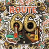 Vintage Route 66 Sticker | Route 66 Vinyl Decal