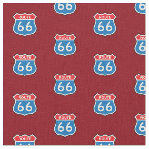 Vintage Route 66 Street Signs Deep Red Stoff