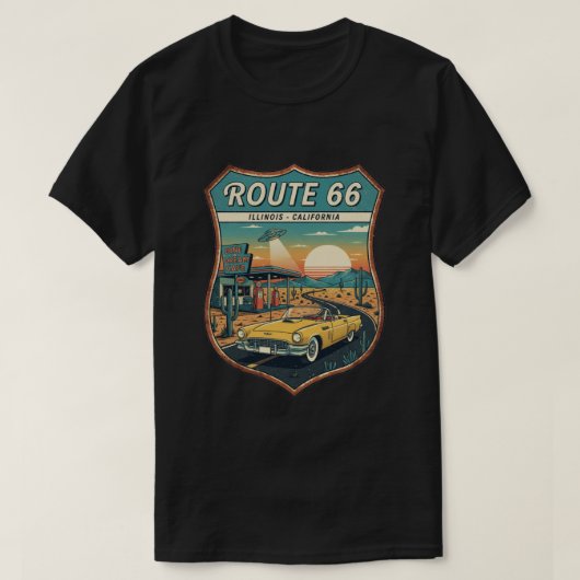 Vintage Route 66 T-Shirt (Design vorne)