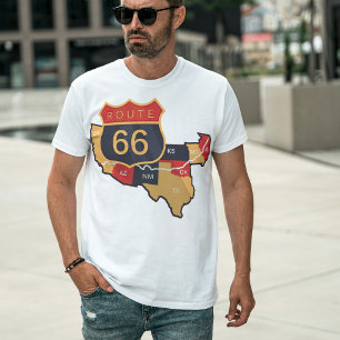 Vintage Route 66, Travel USA History Highway T-Shirt