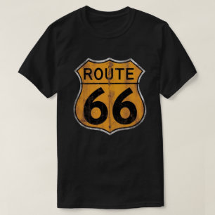 Vintage Route 66 Verkehrsschild T-Shirt