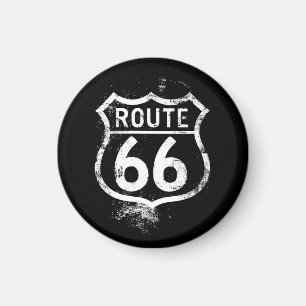 Vintage Route 66 verwittertes Schild Americana Rei Magnet