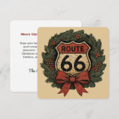 Vintage Route 66 Weihnachtskranz (Vorne/Hinten)