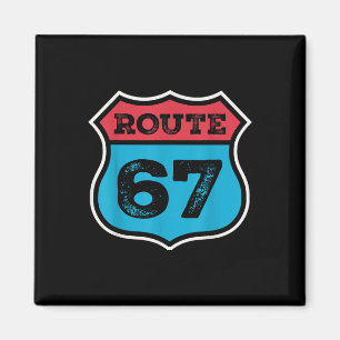Vintage Route 67 Six Seven Meme 67. Geburtstag 80e Magnet