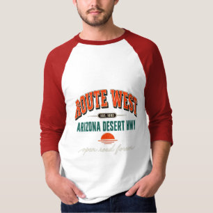 Vintage Route West Arizona Wüsten Retro T-Shirt