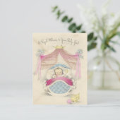 Vintage "Royal Baby Girl" Postkarte (Stehend Vorderseite)