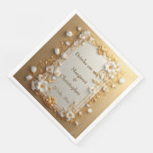 Vintage Royal Baroque Wedding Antique Golden Frame Serviette (Ecke)