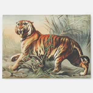 Vintage Royal Bengal Tiger Naturalist Kunst Druck Magnet