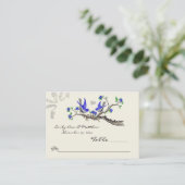 Vintage Royal Blue und Grey Table Platzkarten (Stehend Vorderseite)