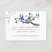 Vintage Royal Blue und Grey Table Platzkarten (Rückseite)