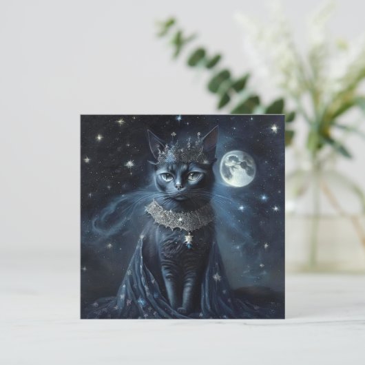 Vintage Royal Cats Save The Date (Stehend Vorderseite)