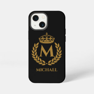 Vintage Royal King Golden Krone Namensinitialen Sc iPhone 13 Mini Hülle
