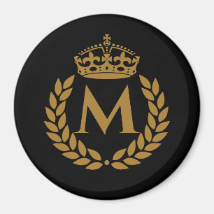 Vintage Royal King Golden Krone Namensinitialen Sc Magnet