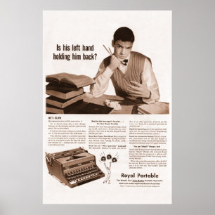 Vintage Royal Portable Schreibmaschinenwerbung von Poster