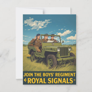Vintage Royal Signals Werbeplakat Postkarte