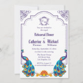 Vintage Royal Wedding mit Name Monogram Einladung (Vorderseite)