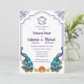 Vintage Royal Wedding mit Name Monogram Einladung (Stehend Vorderseite)
