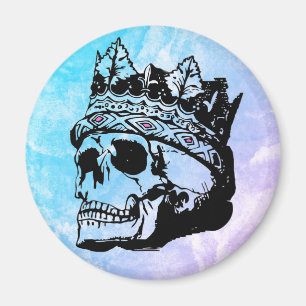 Vintage Royaler Totenkopfring Magnet
