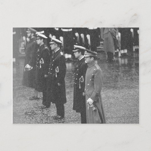 Vintage Royalty, Britische Prinzen, Gedenktag Postkarte (Vorderseite)