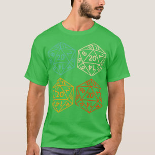 Vintage RPG-Würfel D20 Tabletop Retro Rolle spiele T-Shirt